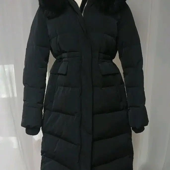 [BUNJANG] Premium Black Label Real Fox Fur Down Long Padding / 리얼 폭스퍼 프리미엄 블랙라벨 덕다운 롱패딩