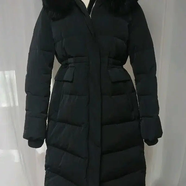 [BUNJANG] Premium Black Label Real Fox Fur Down Long Padding / 리얼 폭스퍼 프리미엄 블랙라벨 덕다운 롱패딩