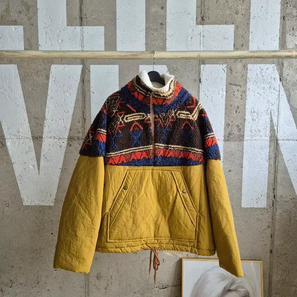 [BUNJANG] Fleece Anorak Padded Half-Zip / 플리스 아노락 패딩 반집업