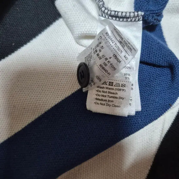 [BUNJANG] Lacoste Montaigne Striped Collar T-Shirt / 라코스테 몬테뉴 카라티 스트라이프
