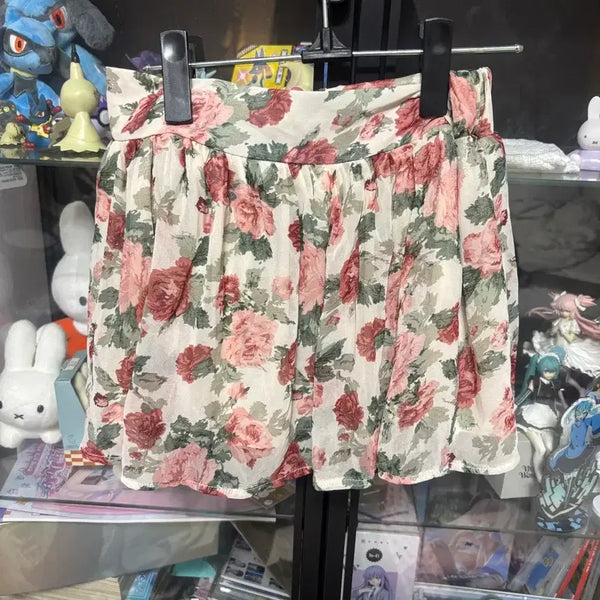 [BUNJANG] Vintage Rose Short Skirt / 빈티지 장미 숏스커트