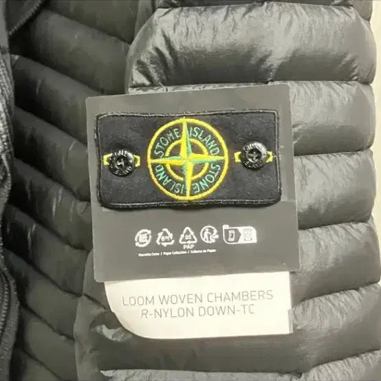 [BUNJANG] Stone Island Loom Woven Lightweight Padded Jacket Black L / 스톤아일랜드 룸우븐 논후드 경량패딩 국내판