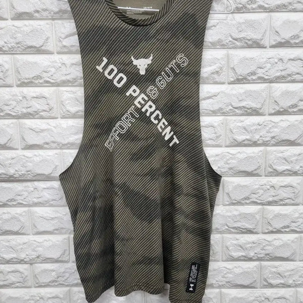 [BUNJANG] Under Armour Project Rock Tank Top / 언더아머 프로젝트 락 탱크 나시 100-105사이즈 k1259