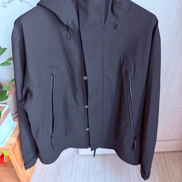 [BUNJANG] Theory Hooded Shell Jacket Black XL / 띠어리 후드 쉘 자켓 블랙 XL사이즈