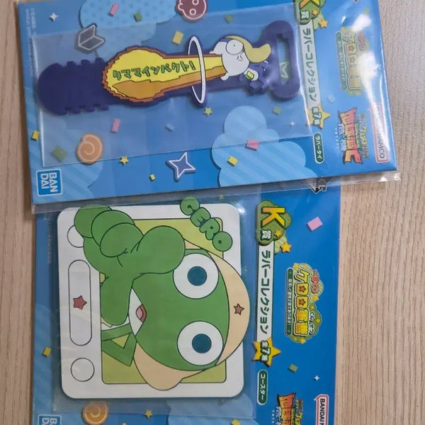 [BUNJANG] Keroro Gunsou Earphone Strap & Coaster Set / 케로로 쿠지 (이어폰 스트랩/고무 코스터)