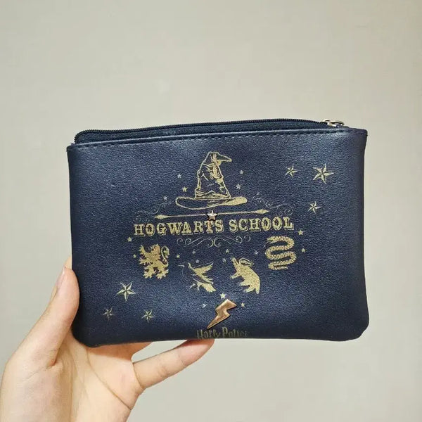 [BUNJANG] Harry Potter Hogwarts House Emblem Pouch / 해리포터 호그와트 기숙사 금장 파우치