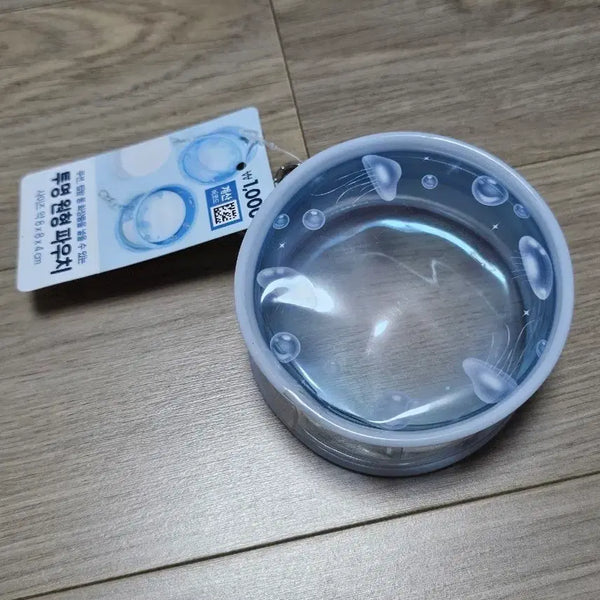 [BUNJANG] Daiso Summer Glossy Transparent Round Pouch / 새상품) 다이소 썸머글로시 투명 원형 파우치