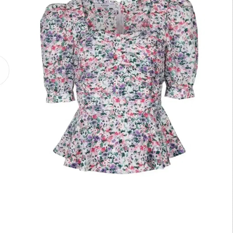 [BUNJANG] Myico Floral Pattern Blouse / 마이아이코 블라우스