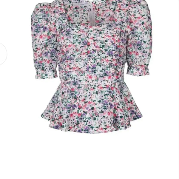 [BUNJANG] Myico Floral Pattern Blouse / 마이아이코 블라우스