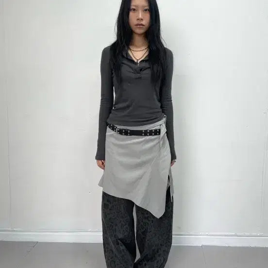 [BUNJANG] eerhouse Collar Wrap Skirt / eerhouse 카라 랩 스커트