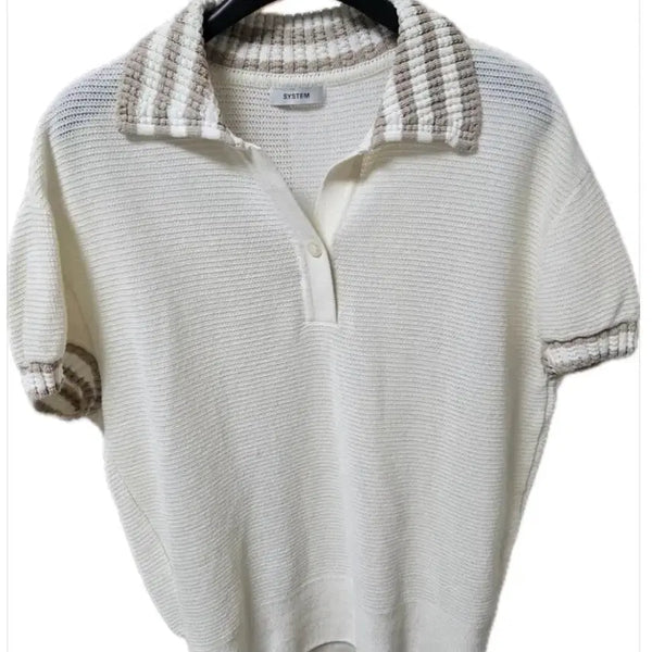[BUNJANG] System Collar Knit Top / 24"시스템 카라 니트 F