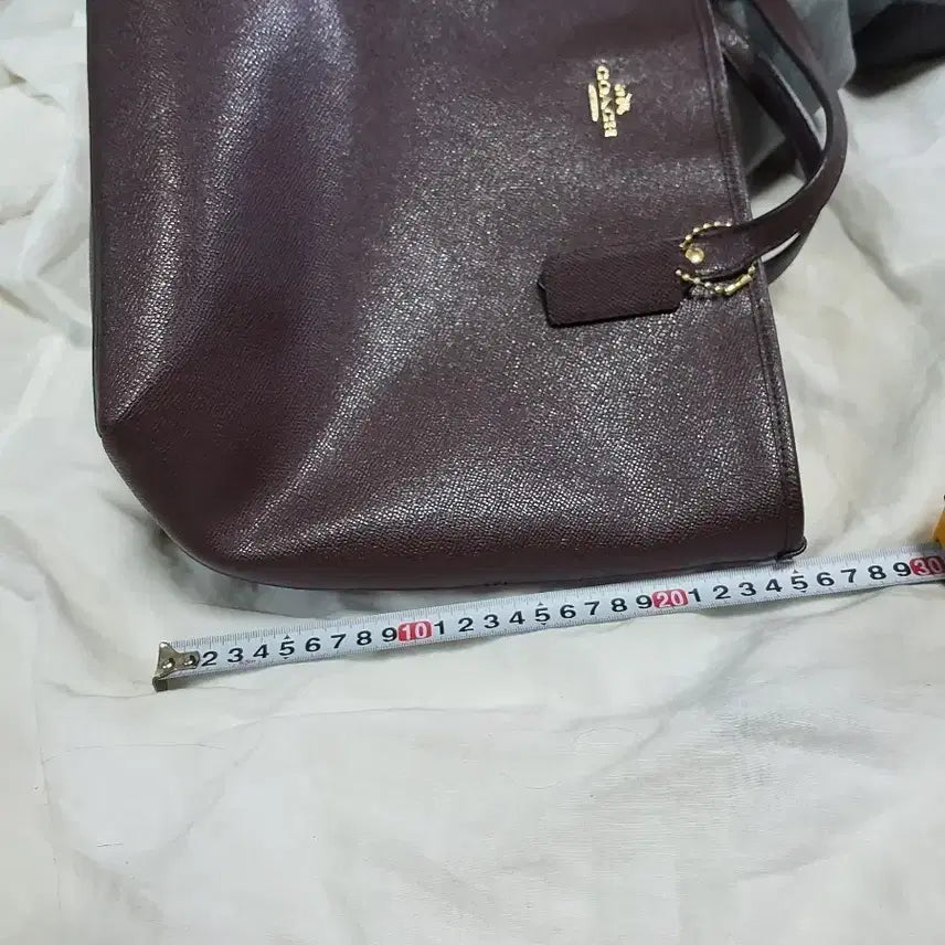 [BUNJANG] Coach Burgundy Tote Bag / 코치 토트백 버건디