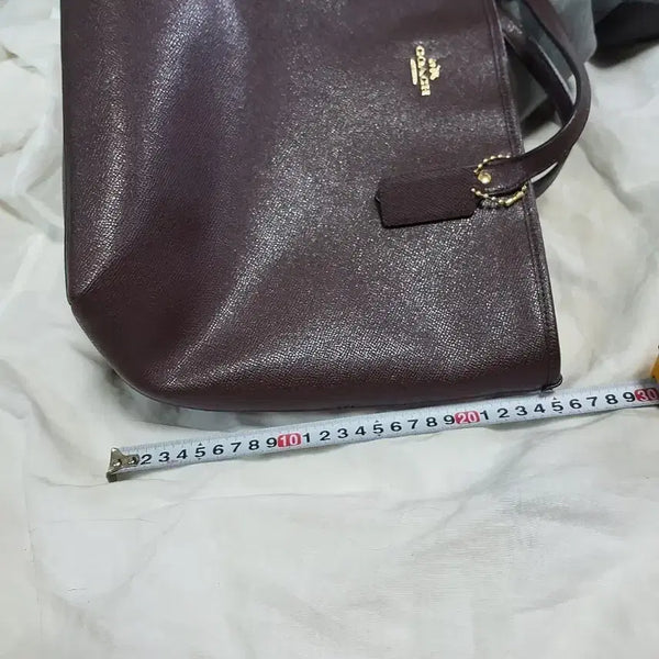 [BUNJANG] Coach Burgundy Tote Bag / 코치 토트백 버건디