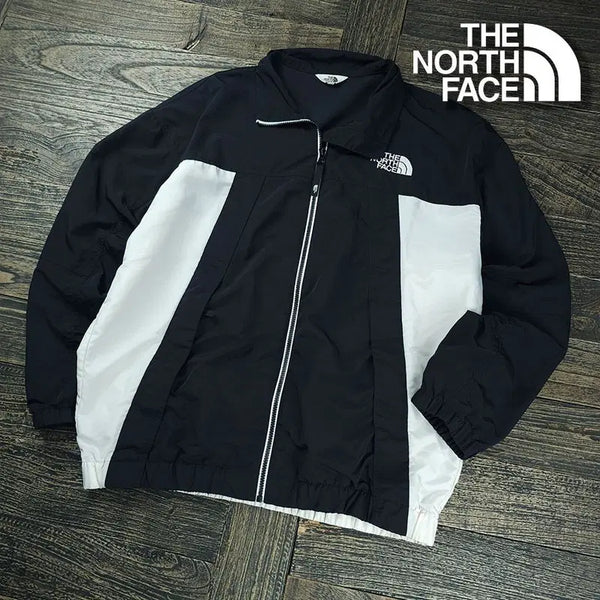 [BUNJANG] The North Face White Color Block Zip-Up Windbreaker Jacket Black XL / 노스페이스 화이트 배색 집업 바람막이 자켓 블랙 M22431