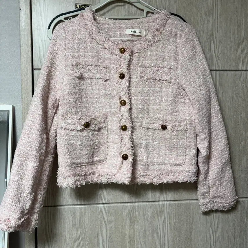 [BUNJANG] KAILILAI Pink Tweed Jacket & Skirt Set / 자켓치마 세트가격!!)KAILILAI 연핑크 트위드 자켓치마 세트 트위드 셋업
