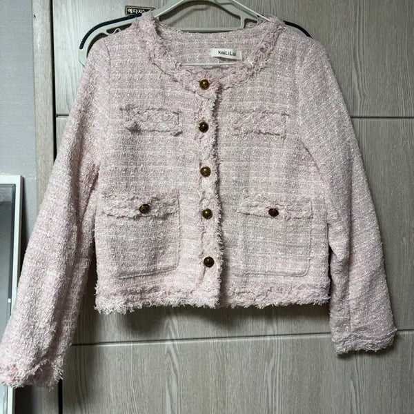 [BUNJANG] KAILILAI Pink Tweed Jacket & Skirt Set / 자켓치마 세트가격!!)KAILILAI 연핑크 트위드 자켓치마 세트 트위드 셋업