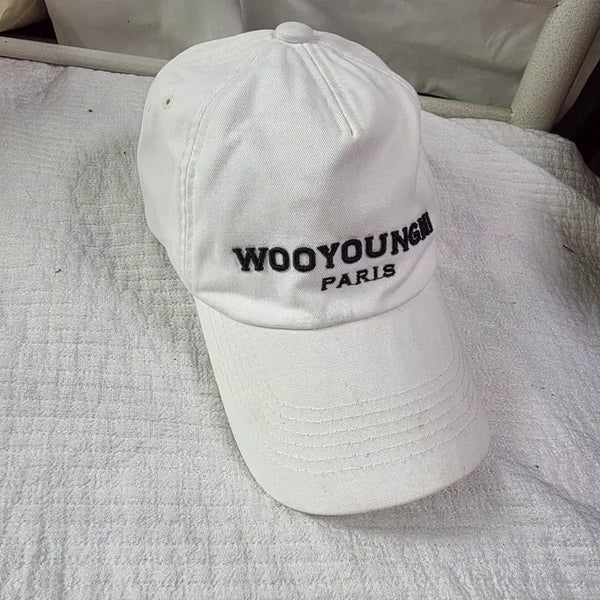 [BUNJANG] Wooyoungmi Paris White Cotton Cap / 우영미 파리 볼캡 화이트