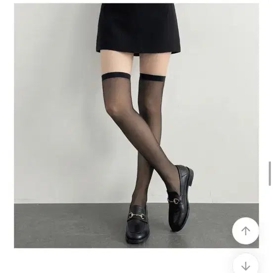 [BUNJANG] Sheer Black Half Stockings / 시스루 블랙 반스타킹, 팬티스타킹