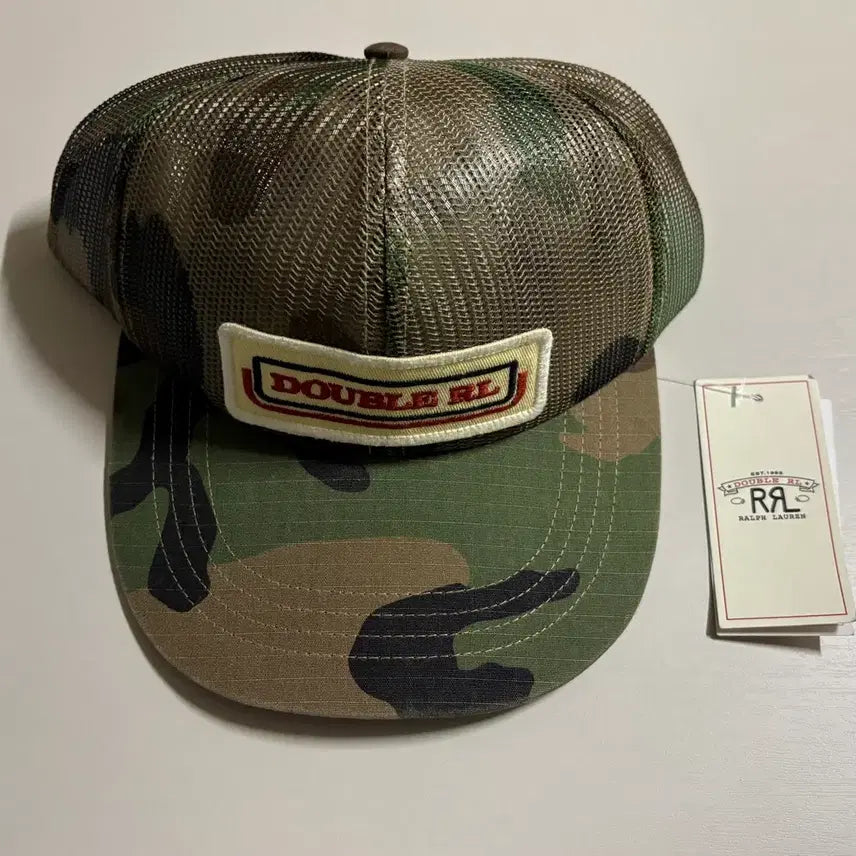 [BUNJANG] RRL Camo Mesh Trucker Cap Hat / rrl 더블알엘 카모 메쉬 트러커 캡 모자