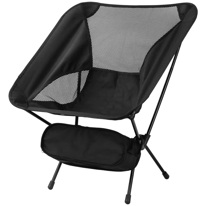 [BUNJANG] Ultra-Lightweight Foldable Detachable Portable Chair - Black / 접이식 의자 초경량 분리형 휴대용 경량 의자 낚시 캠핑 홈 바베큐 정원 하이킹 블랙  셀프설치