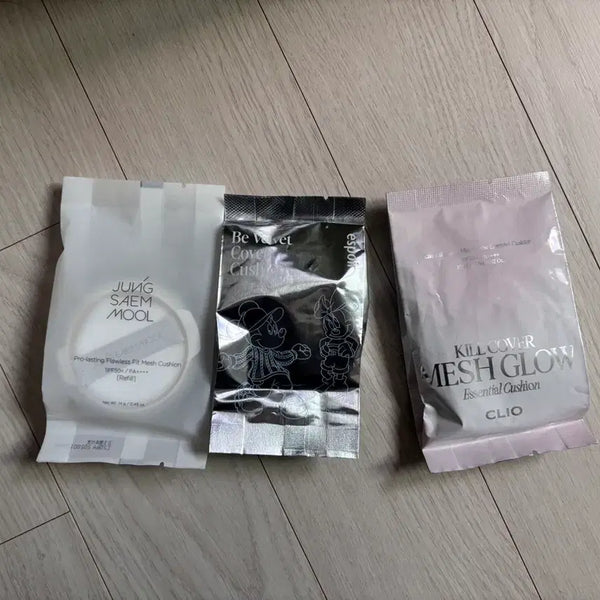 [BUNJANG] Espoir & Clio Disney Cushion Case Bundle Set with Mickey Puff (Refill 21) / 일괄 쿠션 리필 21호