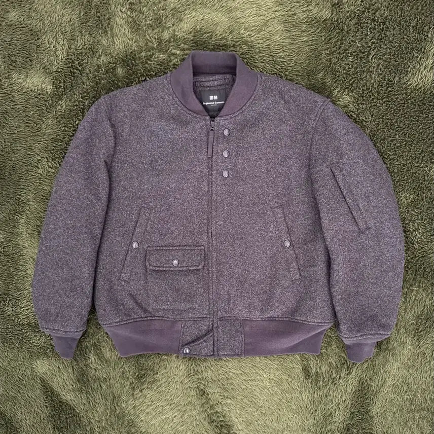 [BUNJANG] Uniqlo x Engineered Garments Puff Tech Short Blouson Jacket Grey M / [M] 유니클로 X 엔지니어드 가먼츠 퍼프테크 숏 블루종 그레이