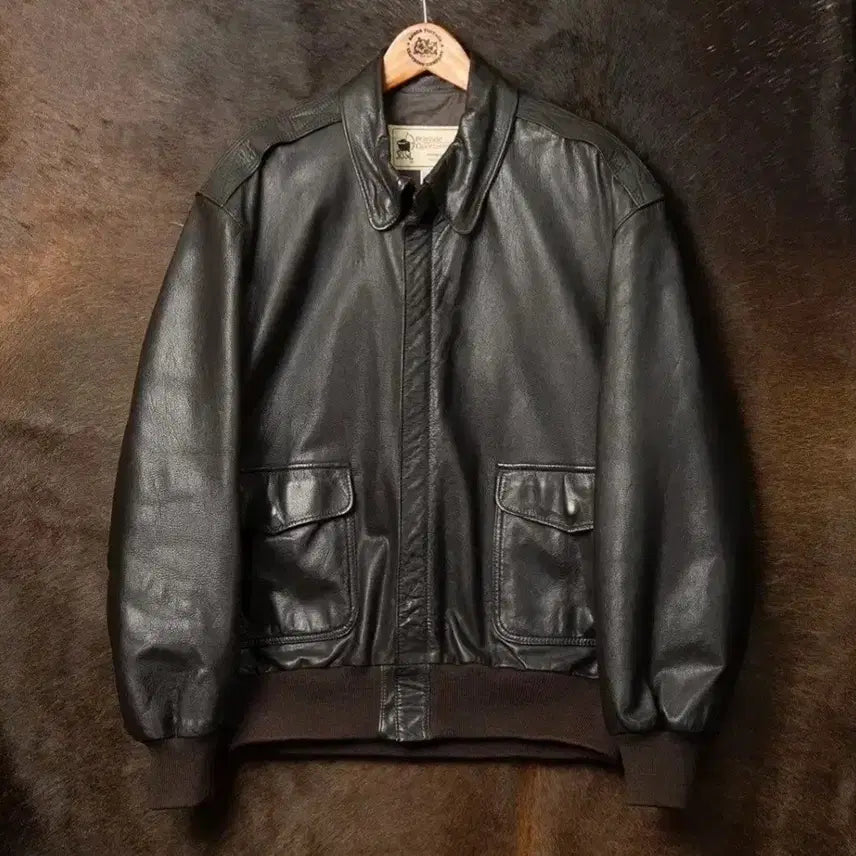 [BUNJANG] 70s Brigade A-2 Goatskin Leather Flight Jacket / 70s brigade 고트스킨 A-2 레더자켓