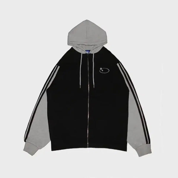 [BUNJANG] Crossdressly Shining Star Zip-Up Black / 크로스드레슬리 샤이닝 스타 집업 블랙