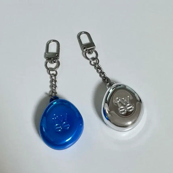 [BUNJANG] Ffui Pudding Pot Keyring Silver Blue Set / 퓌 푸딩팟 키링