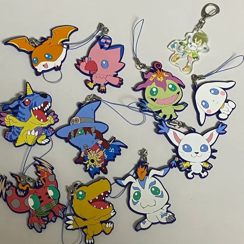 [BUNJANG] Digimon Rubber Strap Keychain / 디지몬 고무 스트랩 키링