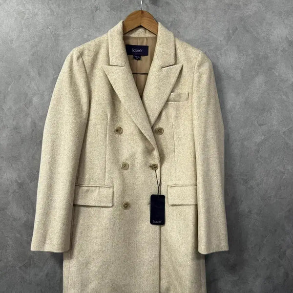[BUNJANG] Laurel Beige Double Button Coat (Size 55) New / 로럴 베이지 더블 버튼 코트 (55) 새상품