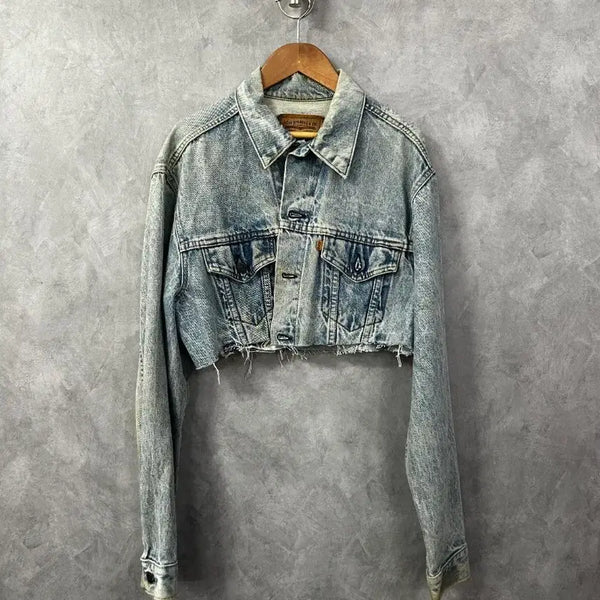 [BUNJANG] Levi's Vintage Wash Cropped Denim Jacket / 리바이스 청자켓 크롭 빈티지 워싱