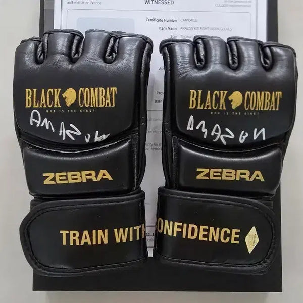 [BUNJANG] Thomas Almeida "Amazon Kid" Black Combat Autographed Match-Worn Glove / 블랙컴뱃 친필사인 선수실착 글러브(아마존키드 토마스 아시스)
