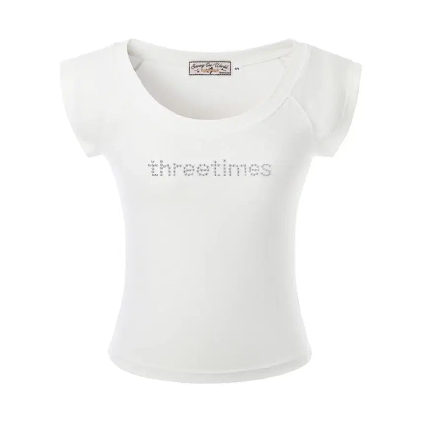 [BUNJANG] 3Times Bijou Logo T-Shirt / 쓰리타임즈 비쥬 로고 티