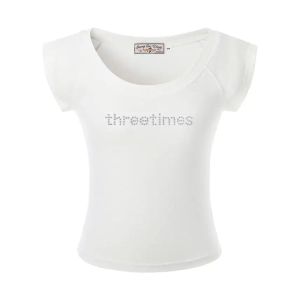 [BUNJANG] 3Times Bijou Logo T-Shirt / 쓰리타임즈 비쥬 로고 티