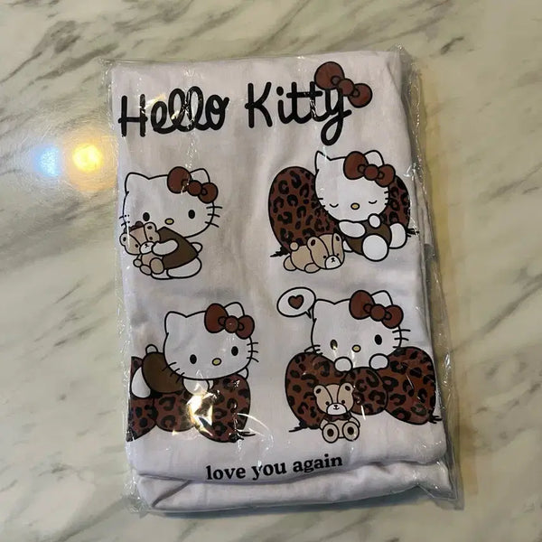 [BUNJANG] Hello Kitty Leopard Print T-Shirt Free Size / 헬로키티 레오파드 티셔츠 F사이즈