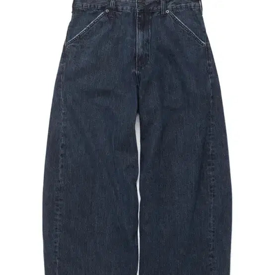 [BUNJANG] Haechingroom Wide Curve Jeans Dark Blue 3 / 해칭룸 와이드 커브 진 다크 블루 3