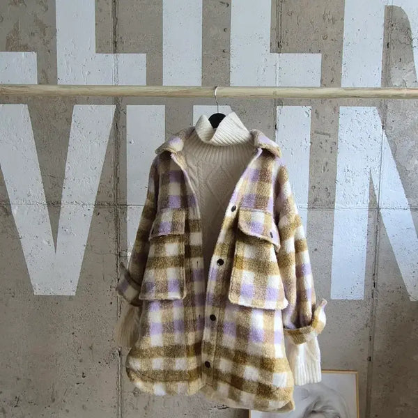 [BUNJANG] ZARA Cropped Sleeve Check Blazer / 자라 소매크롭 체크자켓