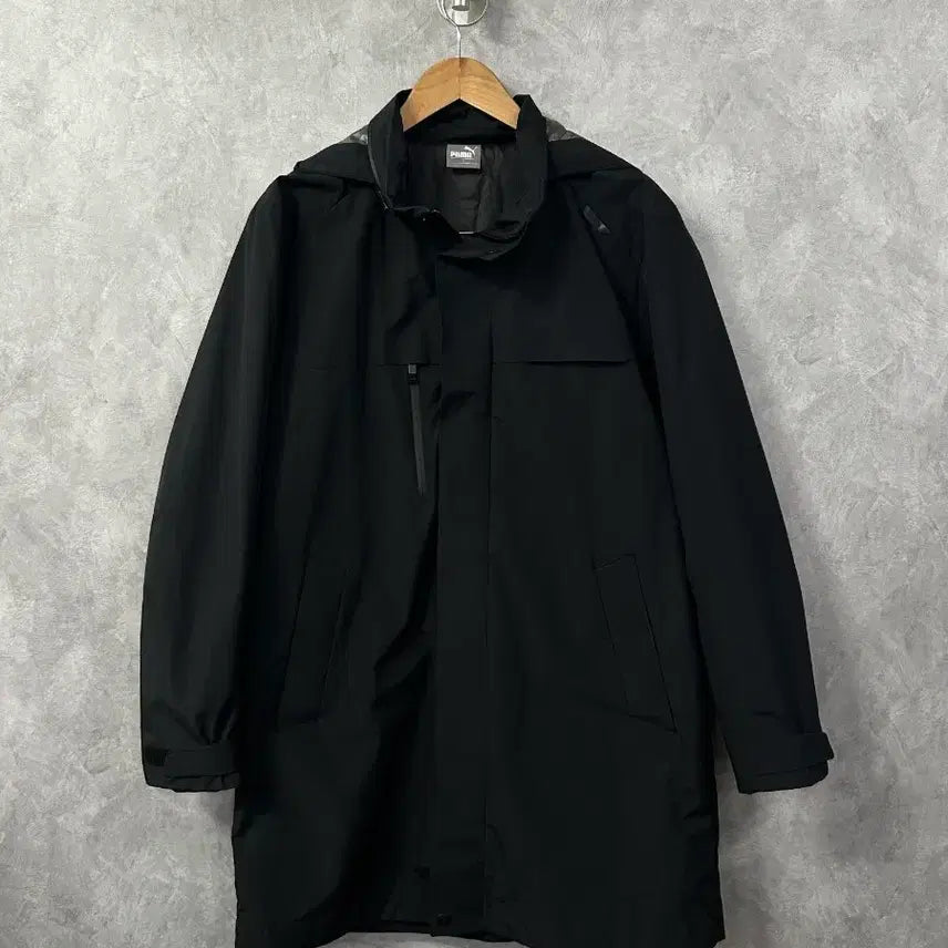 [BUNJANG] Puma Black Hooded Coat Jumper Size L (100) / 푸마 후드 코트 블랙 점퍼 L 100사이즈
