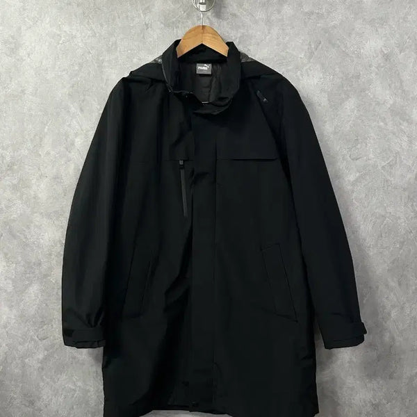 [BUNJANG] Puma Black Hooded Coat Jumper Size L (100) / 푸마 후드 코트 블랙 점퍼 L 100사이즈