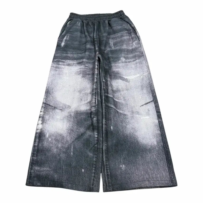 [BUNJANG] Open YY Jin Effect Wide Sweatpants M / 오픈와이와이 진 이펙트 와이드 스웨트팬츠 바지 M