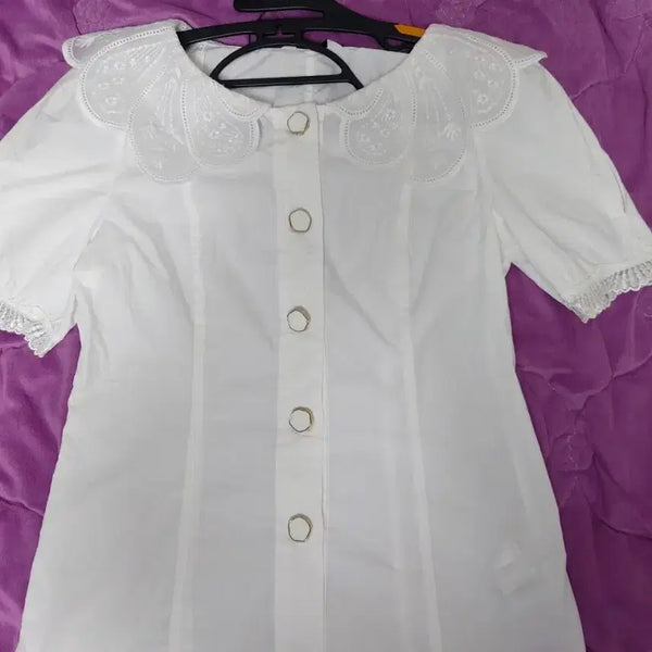 [BUNJANG] Satin Cotton Collar Blouse / 사틴 샤틴 면코튼 카라 블라우스55