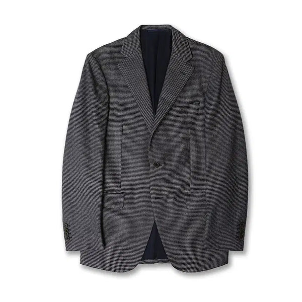 [BUNJANG] Beams F Navy Houndstooth Check F/W Wool Blazer Jacket / 빔즈 에프 [Beams F] 네이비 하운드투스 체크 F/W 블레이저 자켓