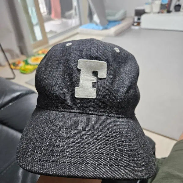 [BUNJANG] Fullcount "F" Embroidered Denim Ball Cap / 풀카운트 볼캡 F 자수 데님 모자