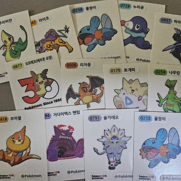 [BUNJANG] Pokemon 30th Anniversary Tti-busil Sticker / 포켓몬 30주년 띠부씰 팝니다!