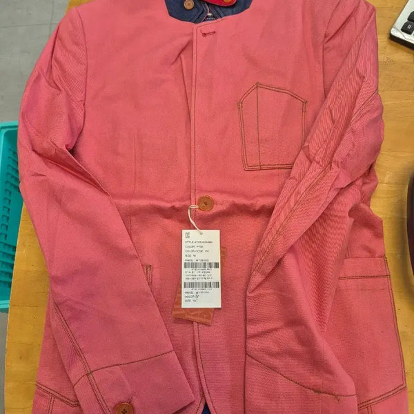 [BUNJANG] ASK VIVID GREEN Cotton/Denim Work Jacket / ASK비비드 그린 코튼/데님 워크 재킷