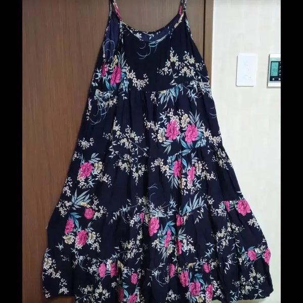 [BUNJANG] Flower Pattern Long Dress / 플라워 패턴 롱 원피스