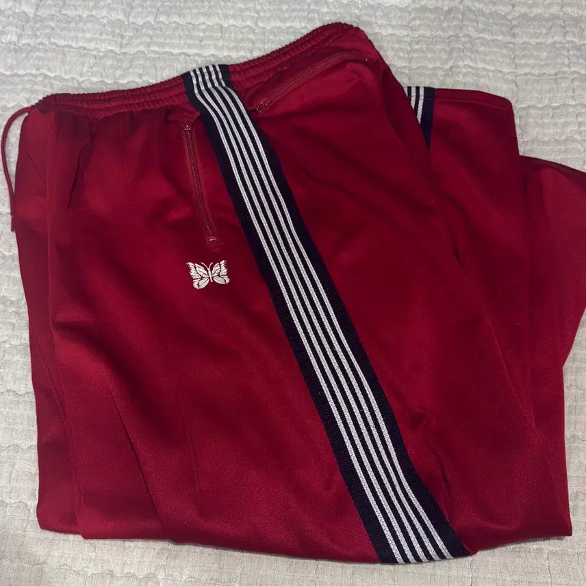 [BUNJANG] Needles Track Pants Red/Black / 니들스 트랙팬츠 hd 레드/검
