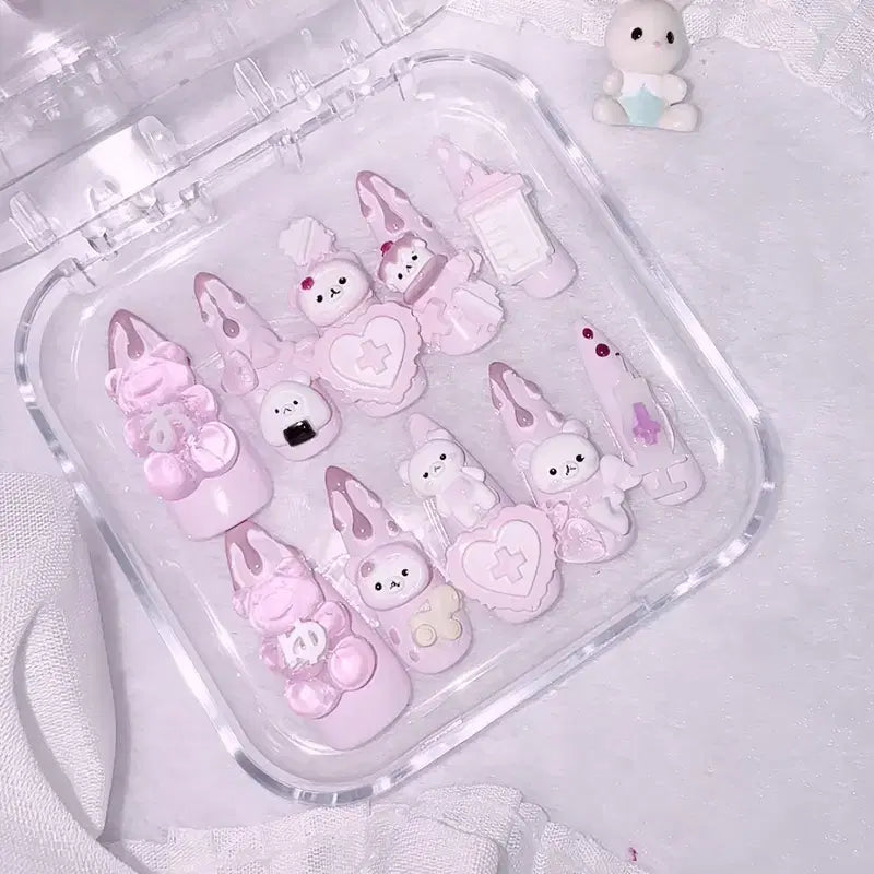 [BUNJANG] Rilakkuma Custom Handmade Nail Tips / 리락쿠마 커미션 수제 네일팁 양산형