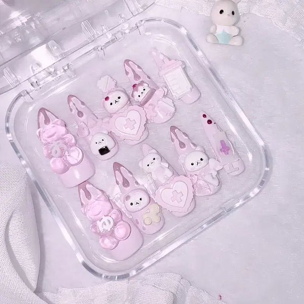 [BUNJANG] Rilakkuma Custom Handmade Nail Tips / 리락쿠마 커미션 수제 네일팁 양산형